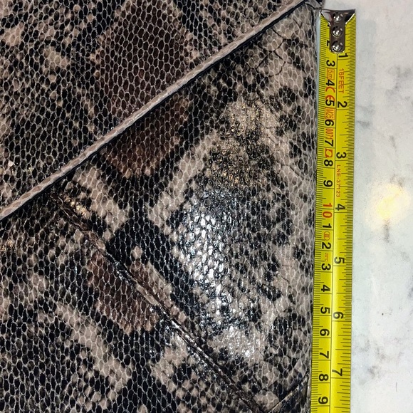 French Connection Black and Cream Snakeskin Clutch - Picture 13 of 13